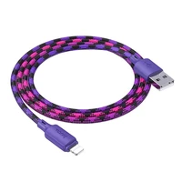 Kabelis USB A uz Lightning Hoco 2,4A 1 m X116 gradienta violeta