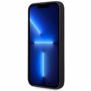 BMW Silikona Metāla Logotipa Viedtālruņa apvalks iPhone 14 - Melns