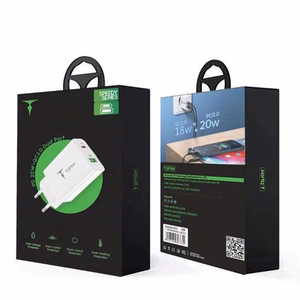 SIENAS LĀDĒTĀJS T-PHOX SPEEDY USB-C 20W + USB 18W QC 3.0 BALTS