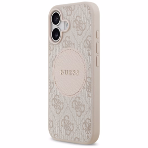Guess 4G Circle Classic Logo Magnētiskais viedtālruņa apvalks iPhone 17 - rozā