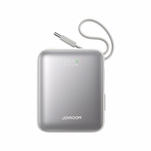 Joyroom JR-PBF27 10000mAh 22.5W внешний аккумулятор со встроенными кабелями USB-C и Lightning - Белый