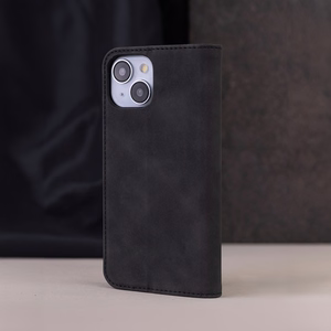 Smart Suede viedtālruņa apvalks Samsung Galaxy A15 4G / A15 5G melns