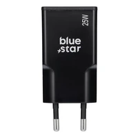 Ceļojumu lādētājs Blue Star Slim GaN 1x Type C + 1x USB A PD QC4.0 3A 25W melns