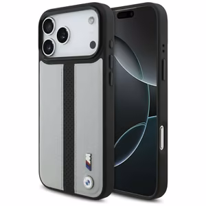 BMW M Perforated Stripe Logo MagSafe Case for iPhone 17 Pro Max - Gray