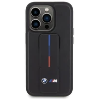 BMW Grip Hot Stamp viedtālruņa apvalks iPhone 15 Pro Max - melns