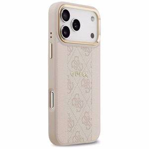Guess 4G Stripe Magnētiskais viedtālruņa apvalks iPhone 17 Pro Max - rozā