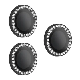 Temperētais stikls HARD DIAMOND kamerai (objektīvam) iPhone 17 Pro/17 Pro Max – melnas krāsas, 3 gab.