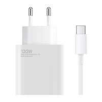 Xiaomi BHR9462EU 120W 6A USB-A sienas lādētājs ar USB-C kabeli - Balts