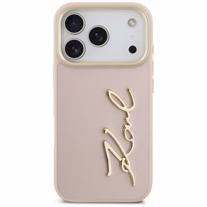 Karl Lagerfeld Karl Script Logo viedtālruņa apvalks iPhone 17 Pro - rozā