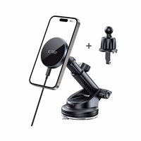 Tech-Protect mm15W-V5 magnētiskais MagSafe auto turētājs panelim/stiklam/ventilācijai melns