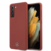 Mercedes Silikona Line apvalks Samsung Galaxy S21+ sarkans