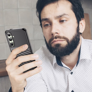 Thunder viedtālruņa apvalks Samsung Galaxy S24 FE silikona bruņu vāks - melns