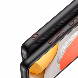 Dux Ducis Fino apvalks pārklāts ar neilona materiālu Samsung Galaxy A42 5G melns