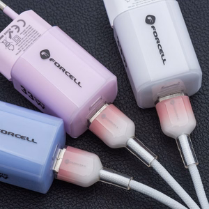 FORCELL F-ENERGY C353 kabelis USB A uz Lightning 2,4A 12W Gradient 1 m balts