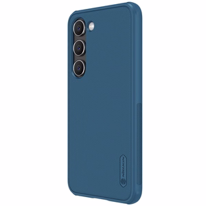 Nillkin Super Frosted Shield Pro viedtālruņa apvalks Samsung Galaxy S23+ ar statīvu zilā krāsā