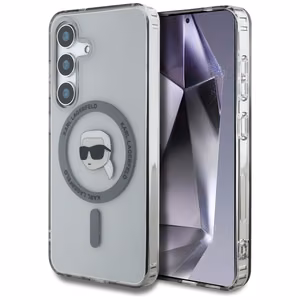 Case Karl Lagerfeld Button Karl Head Printed Logo MagSafe Samsung Galaxy S25 black