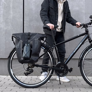Ūdensnecaurlaidīga velosipēda bagāžnieka soma Wozinsky WBB24BK, 25 l, melna