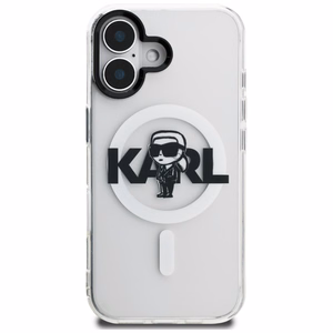 Karl Lagerfeld IML Karl Sketch Logo MagSafe maciņš iPhone 16 - caurspīdīgs
