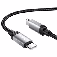 Kabelis USB C uz USB C Hoco 3A 60W 1 m X117 melns