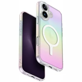 Uniq Iridescia Magclick uzlādes apvalks iPhone 16 Plus – daudzkrāsains