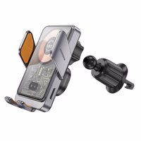 HOCO auto turētājs ar bezvadu uzlādi gaisa ventilācijai 15W HW7 pelēks