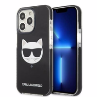 Karl Lagerfeld KLHCP13LTPECK iPhone 13 Pro / 13 6.1" cietais apvalks melns/melns Choupette Galva
