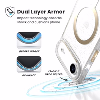 Speck Presidio Lux MagSafe - iPhone Air maciņš (Glitter / zeltains Metallic)