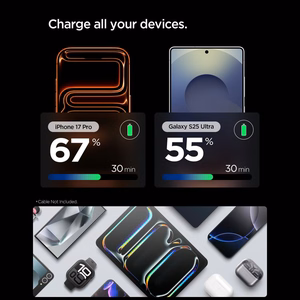 Spigen Essential EE301EU 1 porta 30 W sienas lādētājs – tumši pelēks