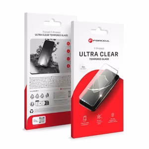 Forcell īpaši caurspīdīgs aizsargstikls – Xiaomi Redmi 12 / Redmi 13, melns