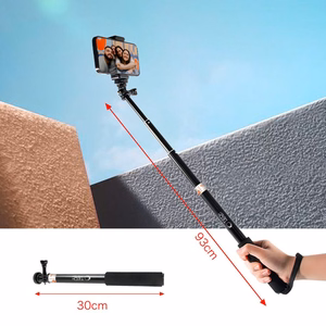 Tech-Protect GA100 Monopad & Selfie Stick priekš GoPro / DJI - melns