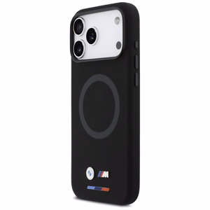 Силиконовый чехол BMW M Logo MagSafe для iPhone 17 Pro Max - чёрный