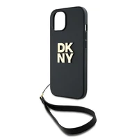 DKNY Viedtālruņa apvalks ar siksniņu un logotipu iPhone 15 / 14 / 13 - melns