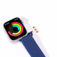 DUX DUCIS MIXTURE PRO elastīgā pītā pulksteņa siksna Apple Watch 38/40/41 mm zila