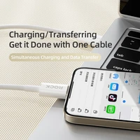 Rock Kabelis P8 Pamatsērija - Type-C uz Type-C kabelis - PD 60W 3A - 1 metrs balts (m)