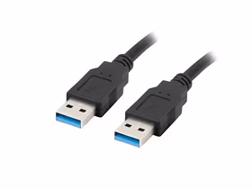 Lanberg CA-USBA-30CU-0010-BK USB cable 1m 3.0 USB A melns