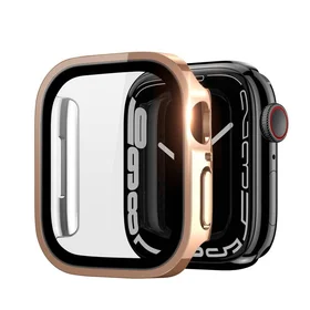 Rūdīta stikla korpuss Dux Ducis Hamo Apple Watch 44mm rozā krāsā
