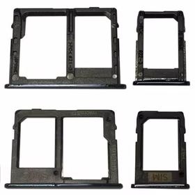 SIM card holder Samsung J610 J6+ 2018 (2 pcs) melns ORG