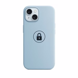 Maciņš "Silicone Case v2" iPhone 15 / Gaiši zils / iepakojumā