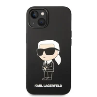 Karl Lagerfeld silikona Ikonik viedtālruņa apvalks iPhone 14 Plus - melns
