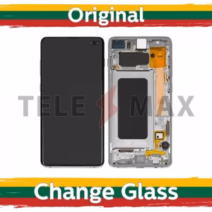 LCD Displejs Saderīgs ar Samsung G975 S10 Plus ar Frame / Prism Melns / (Renewed: Telemax)