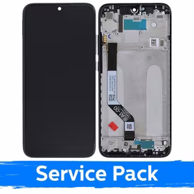 LCD Displejs Saderīgs ar Xiaomi Redmi Note 7 (Note 7 Pro) Ar Frame / Space Melns / (Service Pack)