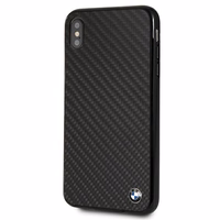 BMW Siganture Carbon viedtālruņa apvalks iPhone Xs Max - melns