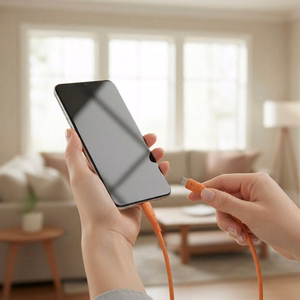 Kabeļa savienojums no USB C uz USB C Forcell F-Energy QC4.0 PD 3A 60W silikona 1 m C344 oranžs