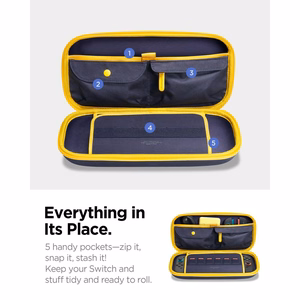 Spigen Nano Pop Pro macins priekš Nintendo Switch 2 - Tumši zils un dzeltens