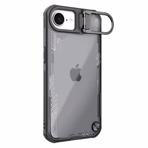 Nillkin Iceblade Viedtālruņa apvalks ar statīvu paredzēts iPhone 16e - melns