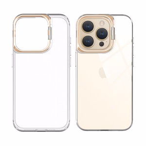 Caurspīdīgs TPU viedtālruņa apvalks Iphone 15 Plus zelta