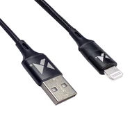 Wozinsky kabelis USB - Lightning 2,4A 1m melns (WUC-L1B)