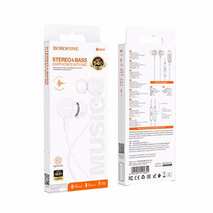 Austiņas Borofone BM94 USB-C baltas