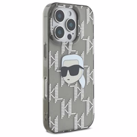 Karl Lagerfeld IML Karl galvas elektroplēts iPhone 16 Pro apvalks - melns