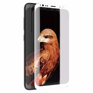 X-Doria Armour 3D Glass 9H rūdīta stikla ekrāna aizsargs Samsung Galaxy S8+, ar baltu apmali